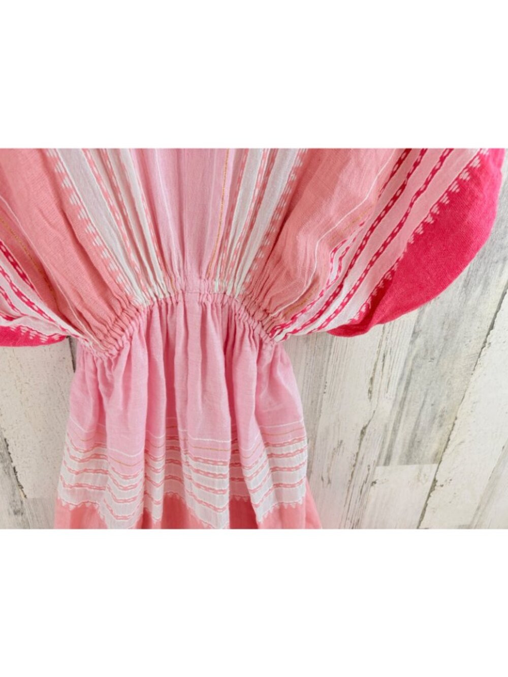 Lemlem Leila Plunge Dress Caftan Size S Pink - Picture 15 of 16